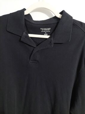 Roundtree & Yorke Men's Solid Black Polo